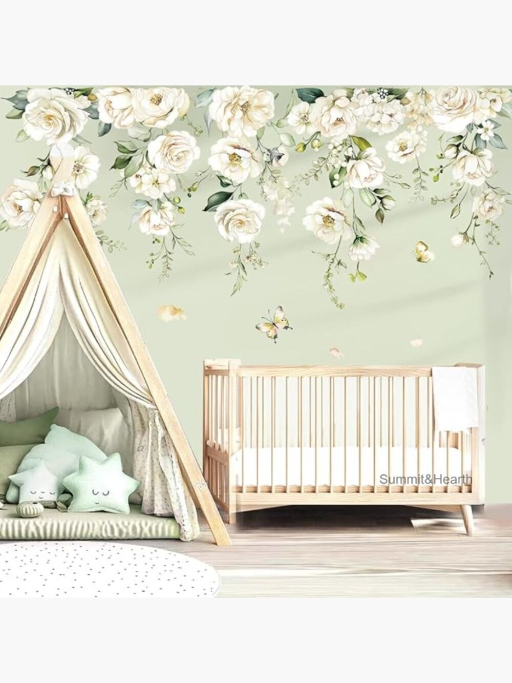 Large Floral Wall Decals Vinyl Stickers Nursery Living Room Decor DIY